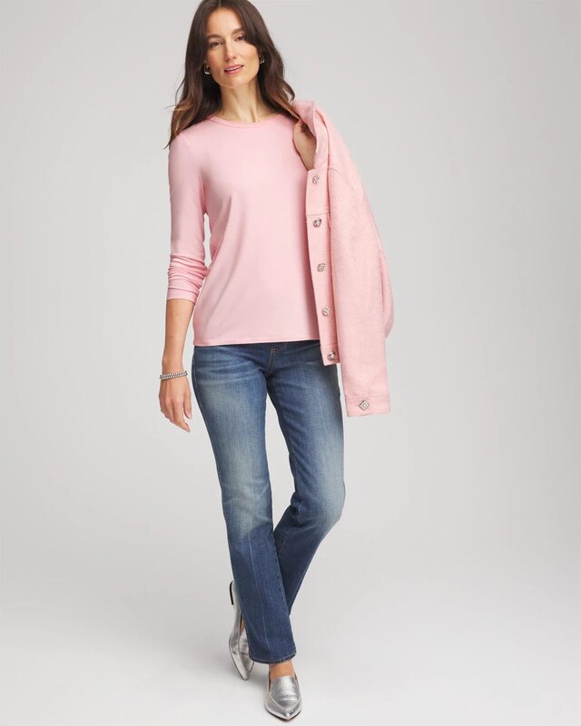Mesh-Trim Touch of Cool Layering Tee - image 2